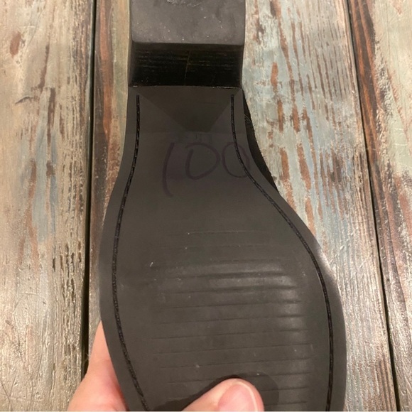 Ugg Camden Cow Hair Exotic Chelsea Ankle Boots Booties Block Heel Black Size 10 - Picture 10 of 14